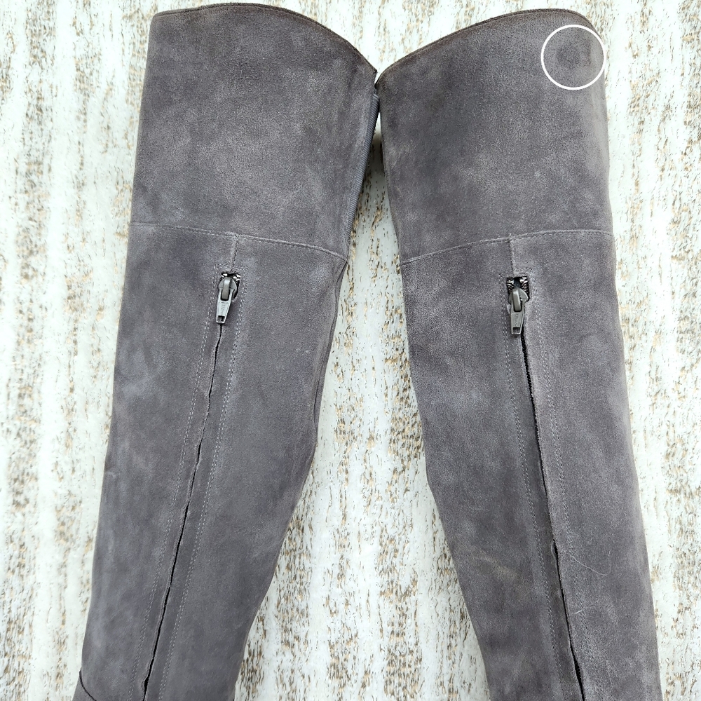 Clark’s "Somerset Barley Ray" Suede Over-the-Knee Boot Gray Grey, Women's Size 7 - Picture 12 of 15